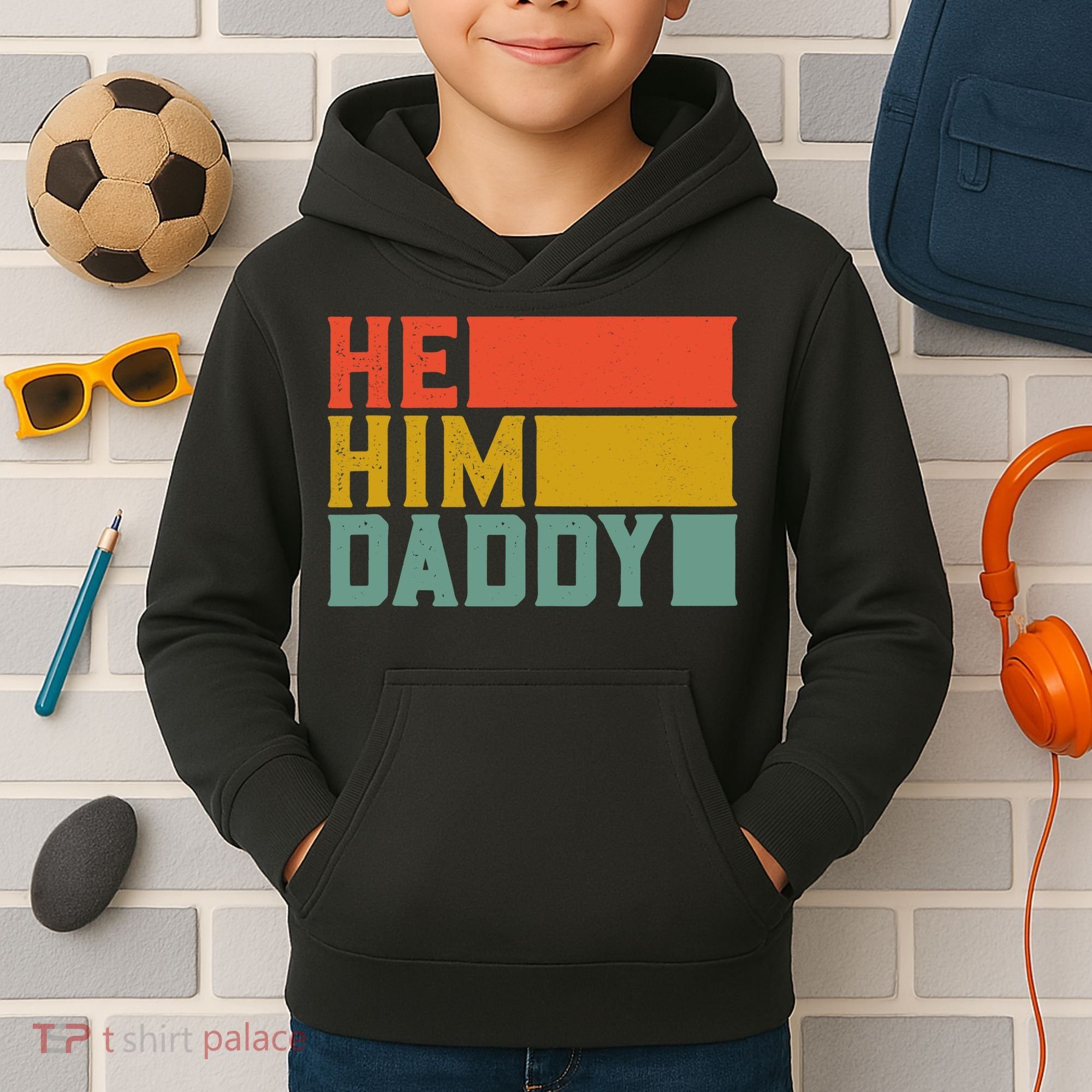 Daddy Lover Valentine Quote Funny He Him Daddy Tank Top Kids Hoodie