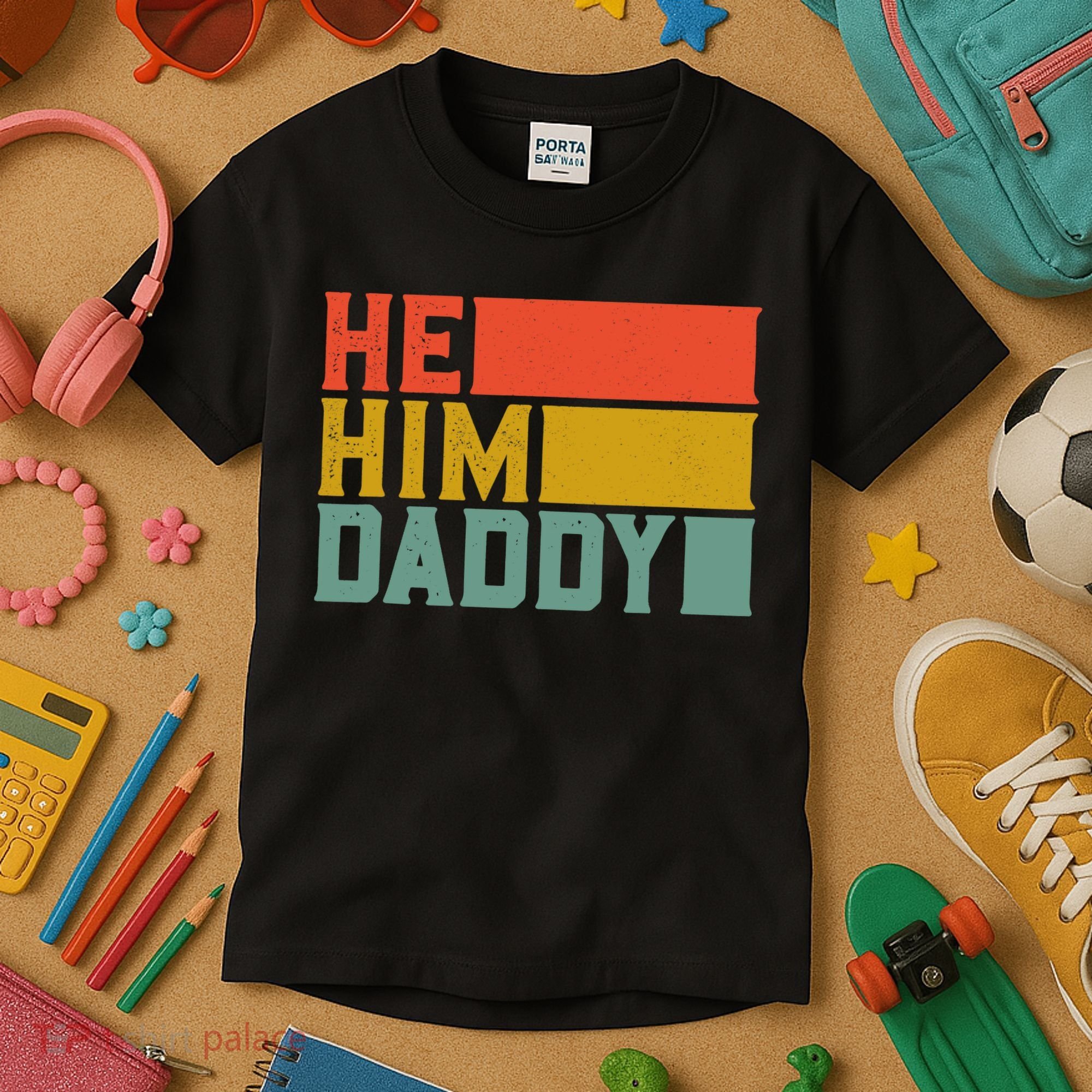 Daddy Lover Valentine Quote Funny He Him Daddy Tank Top Kids T-Shirt