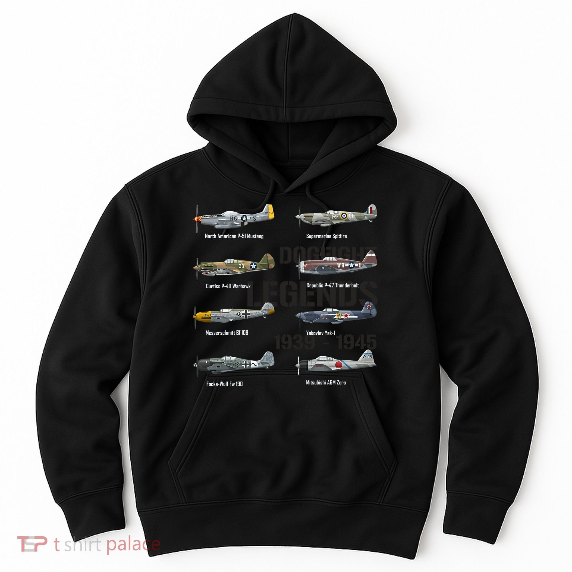 Dogfight Legends WW2 Planes Warbirds Air Fighters Hoodie