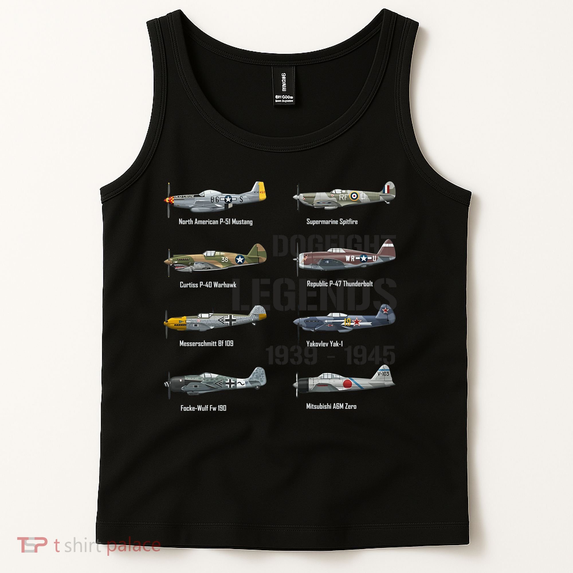 Dogfight Legends WW2 Planes Warbirds Air Fighters Tank Top