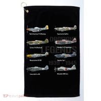 Dogfight Legends WW2 Planes Warbirds Air Fighters Golf Towel thumb 0
