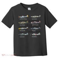 Dogfight Legends WW2 Planes Warbirds Air Fighters Toddler T-Shirt thumb 0