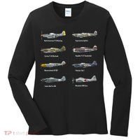 Dogfight Legends WW2 Planes Warbirds Air Fighters Women's Long Sleeve Shirt thumb 0