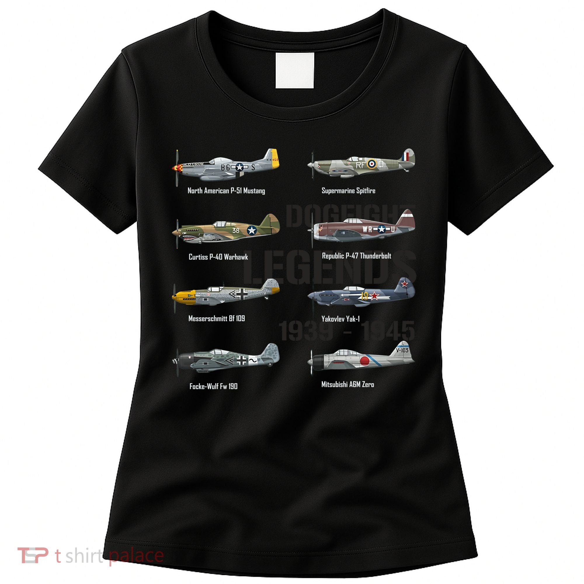 Dogfight Legends WW2 Planes Warbirds Air Fighters Women's T-Shirt