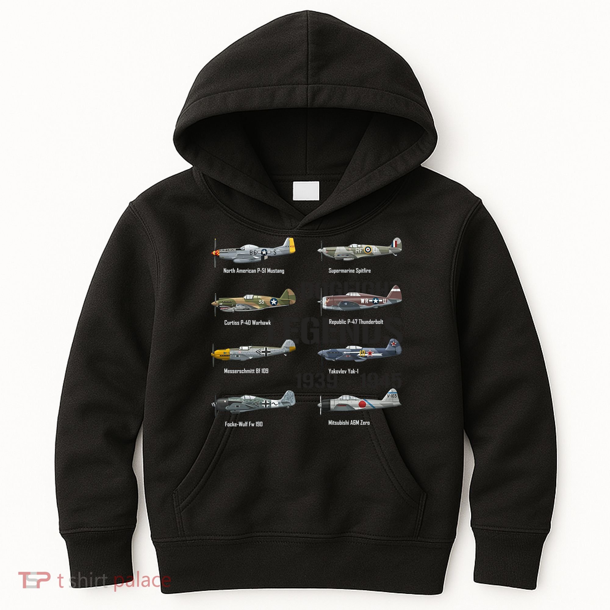 Dogfight Legends WW2 Planes Warbirds Air Fighters Kids Hoodie