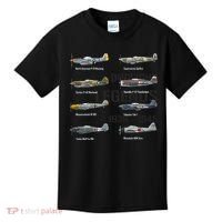 Dogfight Legends WW2 Planes Warbirds Air Fighters Kids T-Shirt thumb 0