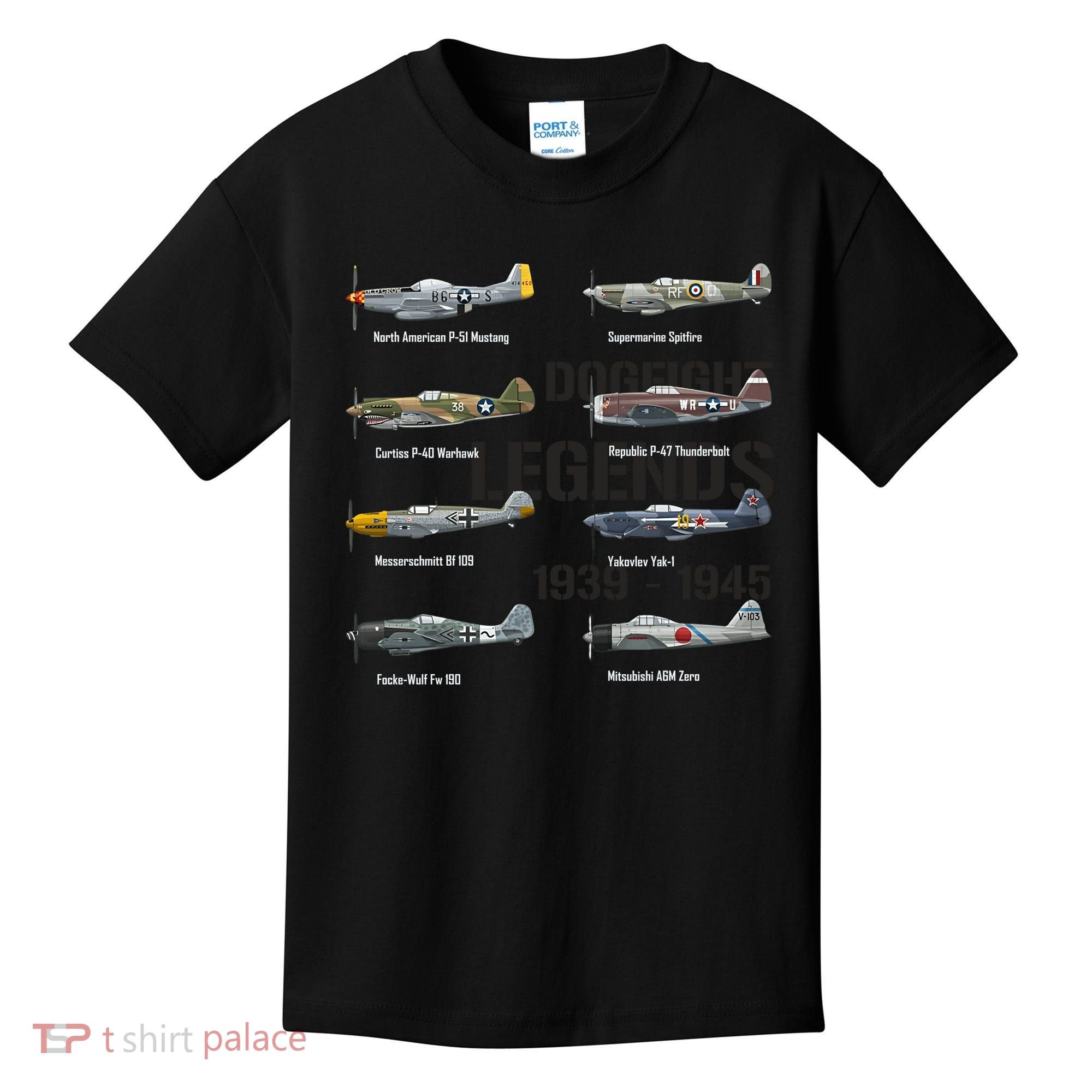 Dogfight Legends WW2 Planes Warbirds Air Fighters Kids T-Shirt