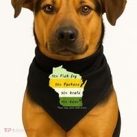 Drink Local Wisconsin Beer Drinking USA-Made Doggie Bandana thumb 1