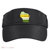 Drink Local Wisconsin Beer Drinking Adult Drive Performance Visor thumb 0