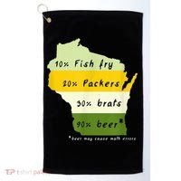 Drink Local Wisconsin Beer Drinking Golf Towel thumb 0