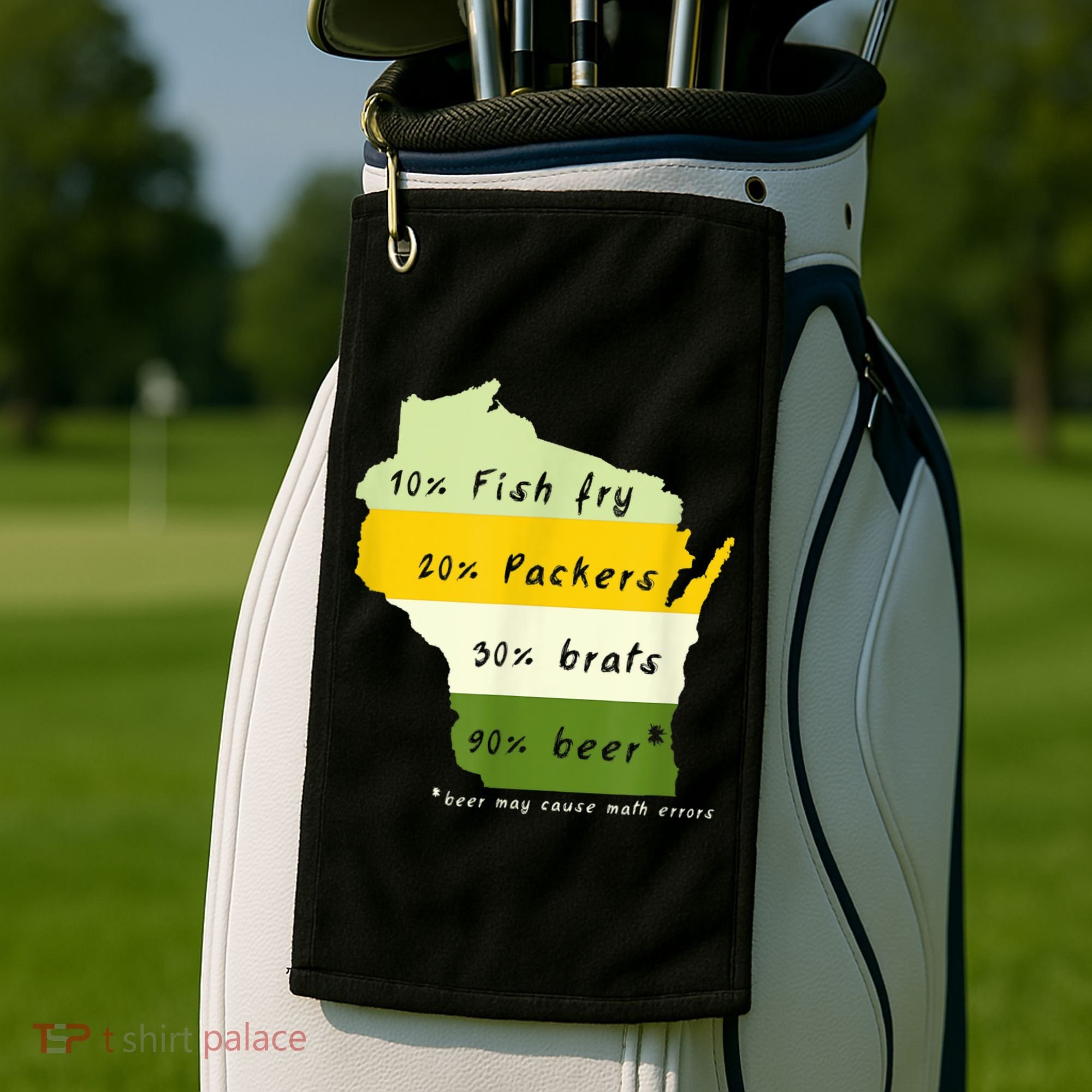 Drink Local Wisconsin Beer Drinking Golf Towel