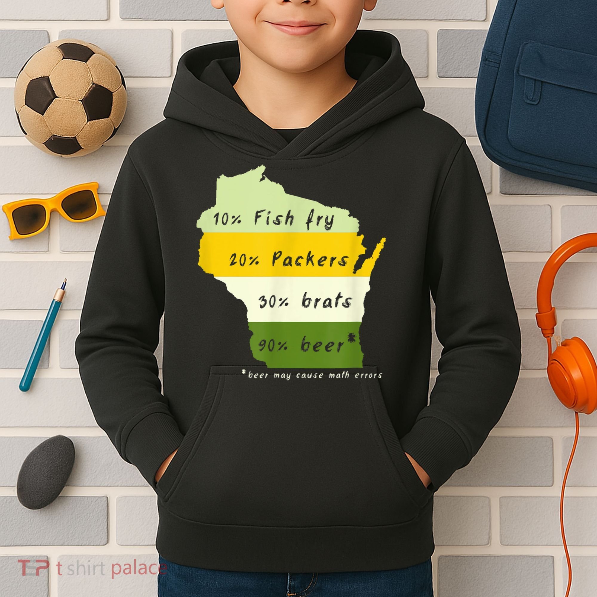 Drink Local Wisconsin Beer Drinking Kids Hoodie