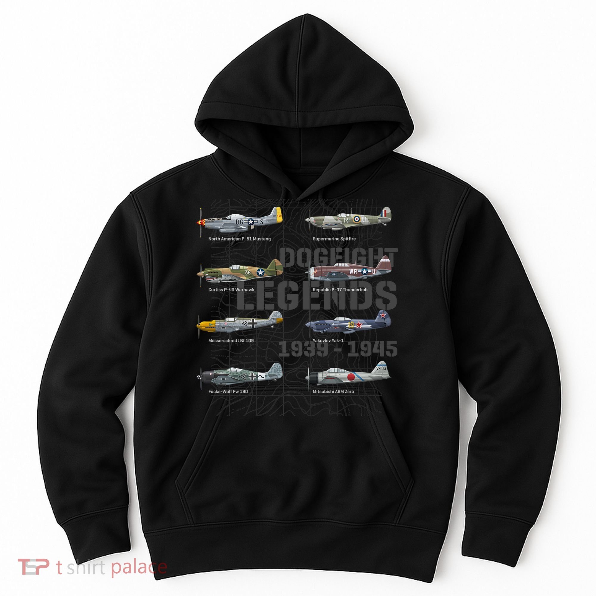 Dogfight Legends WW2 Planes Warbirds Air Fighters Premium Hoodie