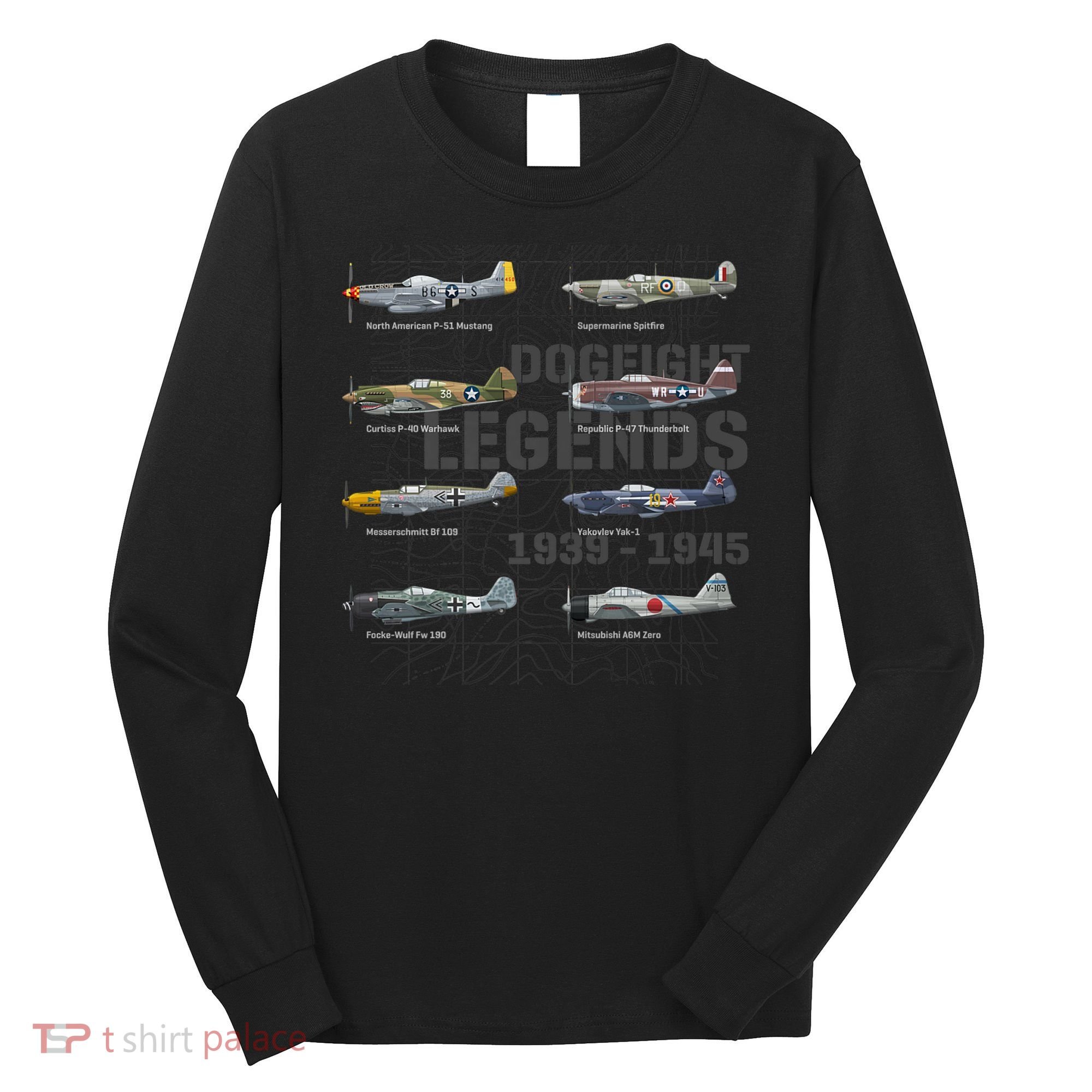 Dogfight Legends WW2 Planes Warbirds Air Fighters Premium Long Sleeve Shirt