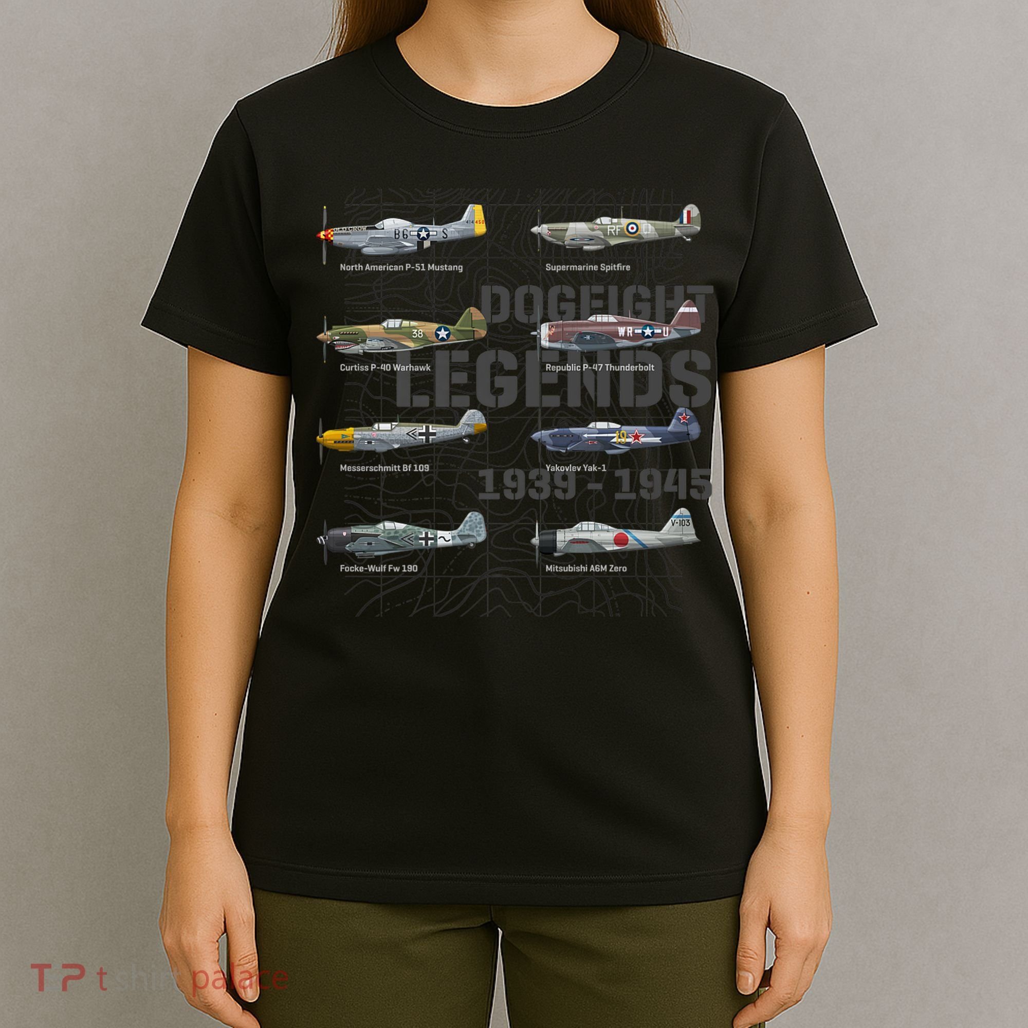 Dogfight Legends WW2 Planes Warbirds Air Fighters Premium T-Shirt