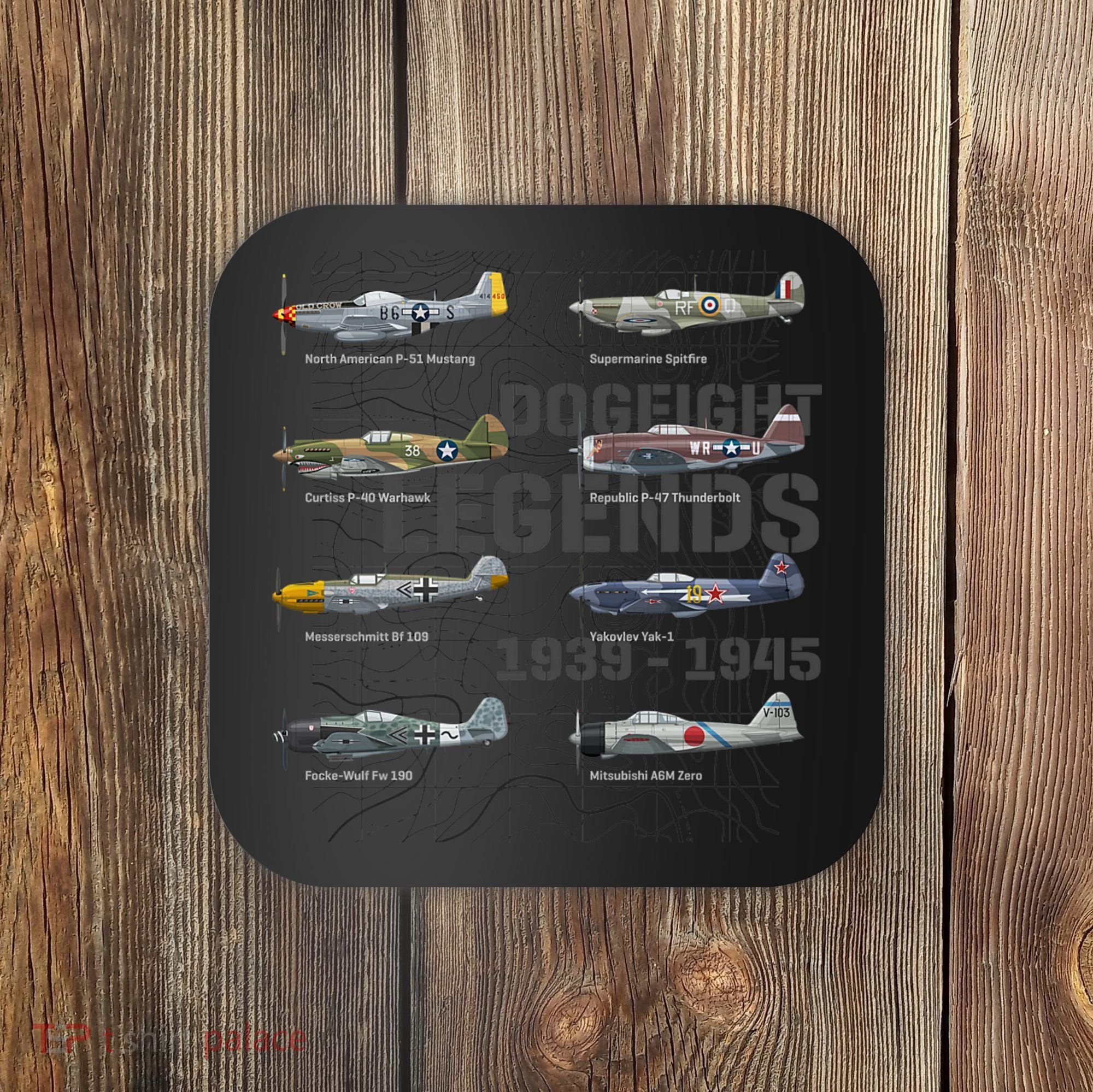 Dogfight Legends WW2 Planes Warbirds Air Fighters Premium Coaster