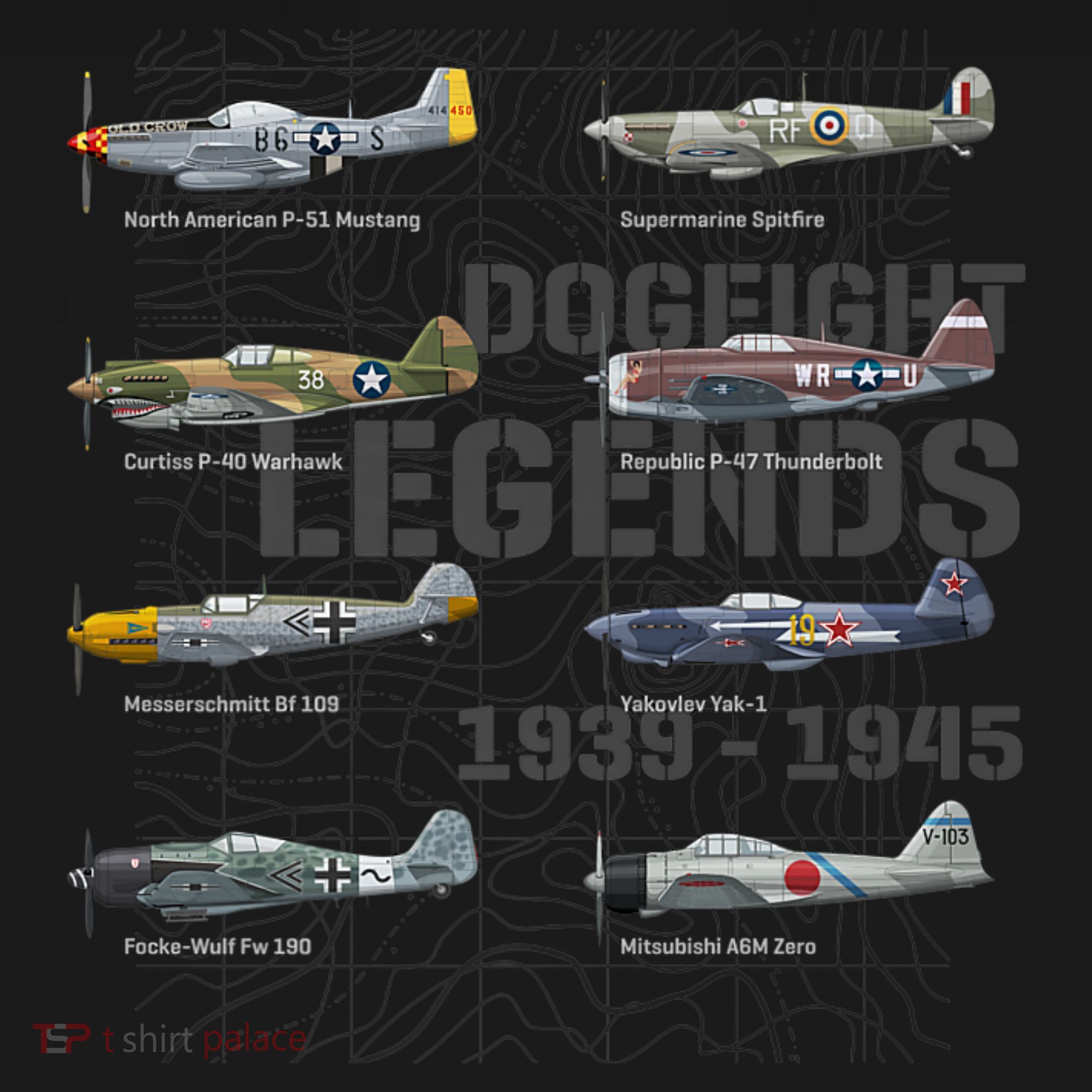 Dogfight Legends WW2 Planes Warbirds Air Fighters Premium Women's Hoodie