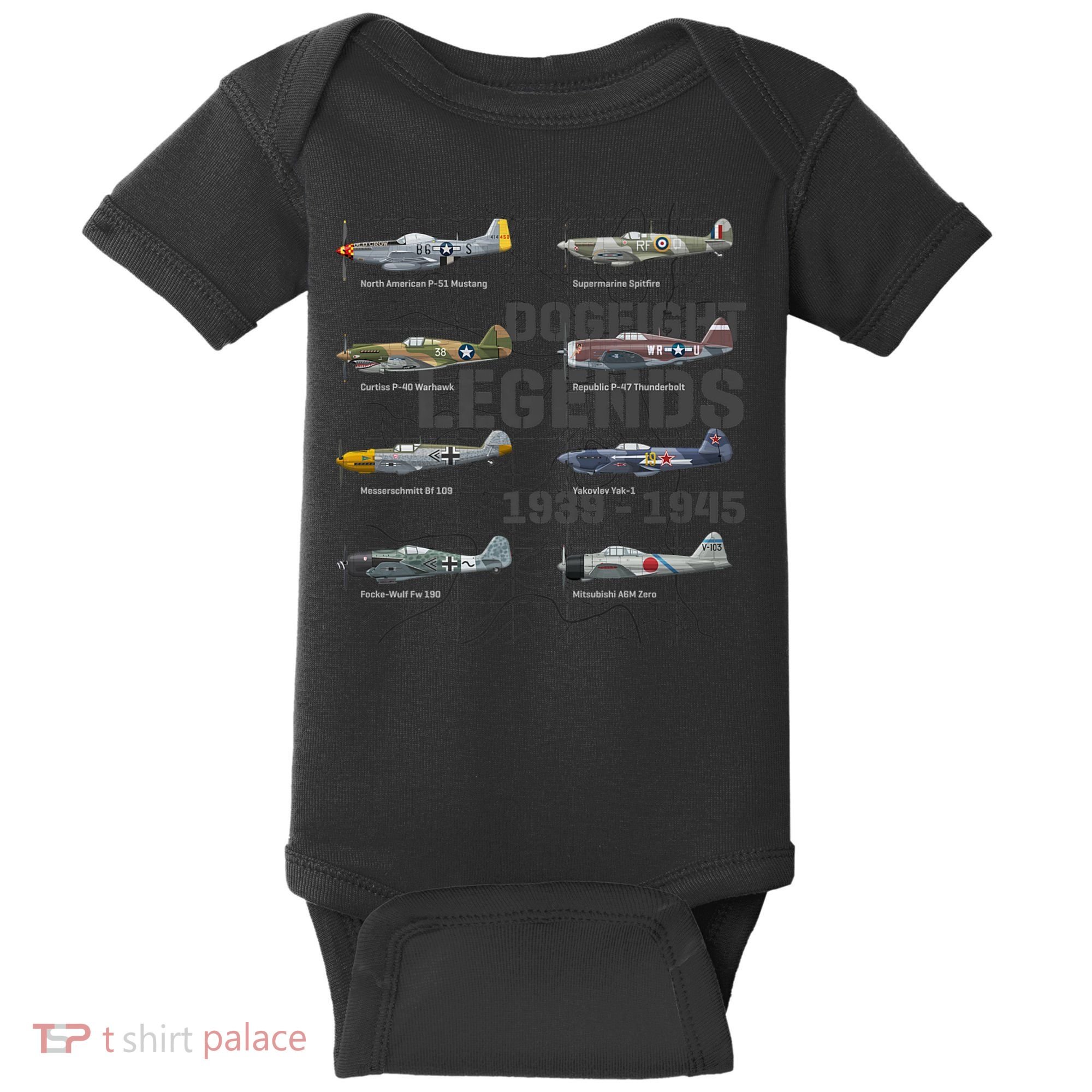 Dogfight Legends WW2 Planes Warbirds Air Fighters Premium Baby Bodysuit