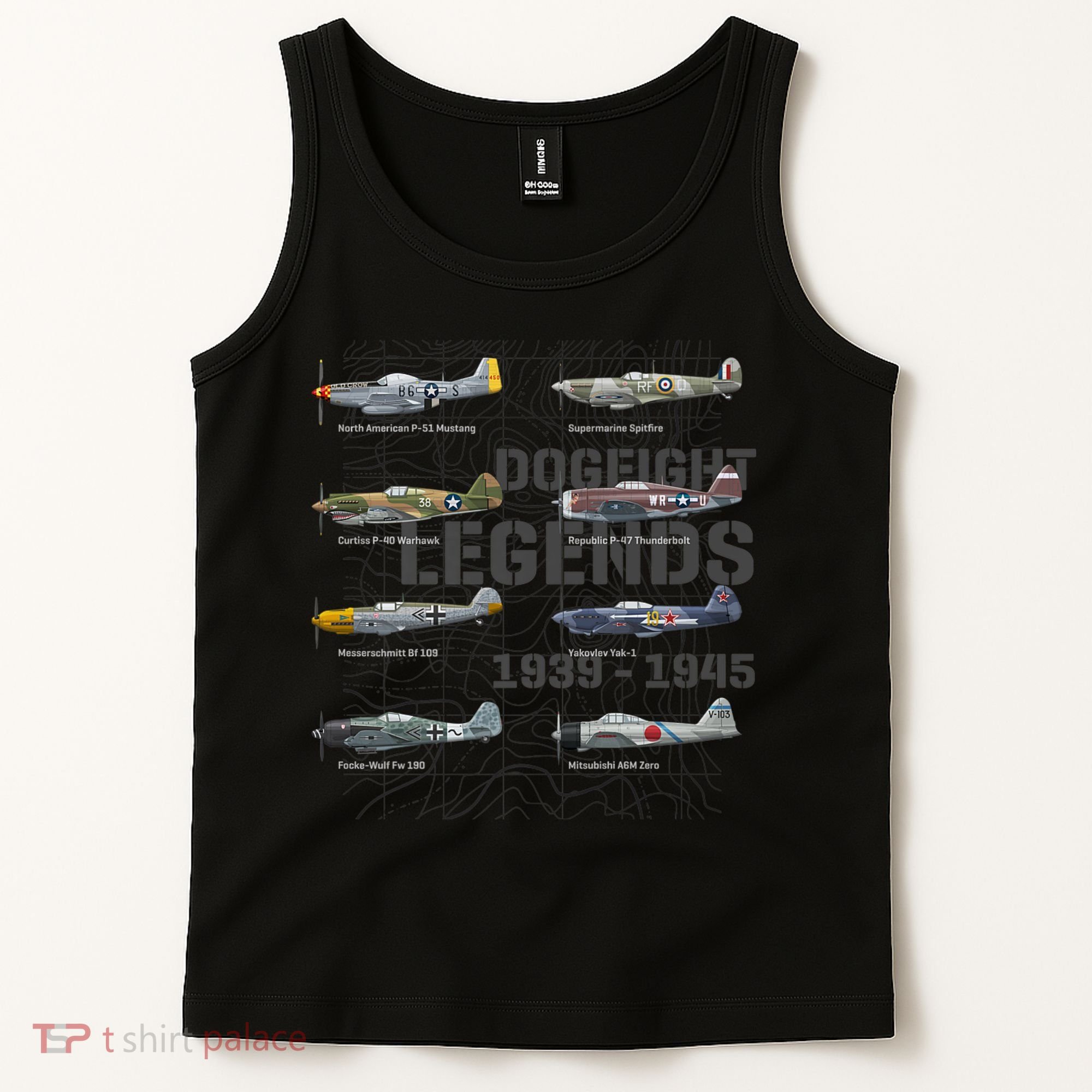 Dogfight Legends WW2 Planes Warbirds Air Fighters Premium Tank Top