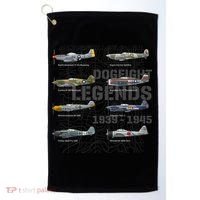 Dogfight Legends WW2 Planes Warbirds Air Fighters Premium Golf Towel thumb 0