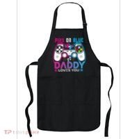 Daddy Loves You Gender Reveal Baby Gaming Dad Apron thumb 0