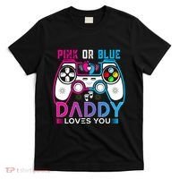 Daddy Loves You Gender Reveal Baby Gaming Dad T-Shirt thumb 0