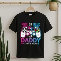 Daddy Loves You Gender Reveal Baby Gaming Dad T-Shirt thumb 2