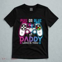 Daddy Loves You Gender Reveal Baby Gaming Dad T-Shirt thumb 5
