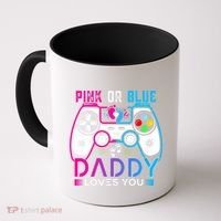 Daddy Loves You Gender Reveal Baby Gaming Dad Coffee Mug thumb 0