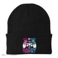 Daddy Loves You Gender Reveal Baby Gaming Dad Beanie thumb 0