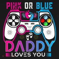 Daddy Loves You Gender Reveal Baby Gaming Dad Mousepad thumb 1