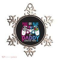 Daddy Loves You Gender Reveal Baby Gaming Dad Ornament thumb 0