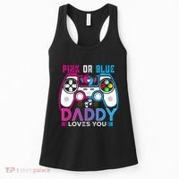 Daddy Loves You Gender Reveal Baby Gaming Dad Women's Tank Top thumb 0