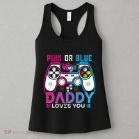 Daddy Loves You Gender Reveal Baby Gaming Dad Women's Tank Top thumb 3