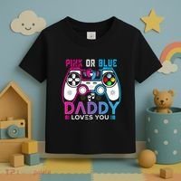 Daddy Loves You Gender Reveal Baby Gaming Dad Toddler T-Shirt thumb 3