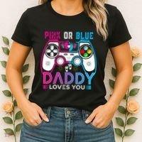 Daddy Loves You Gender Reveal Baby Gaming Dad Women's T-Shirt thumb 2