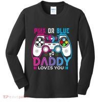 Daddy Loves You Gender Reveal Baby Gaming Dad Kids Long Sleeve Shirt thumb 0