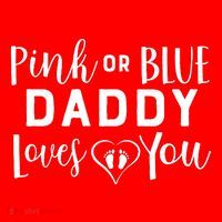 Daddy Loves You Gender Reveal Santa Hat thumb 1