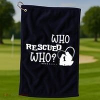 Dog Mom 2 Golf Towel thumb 1