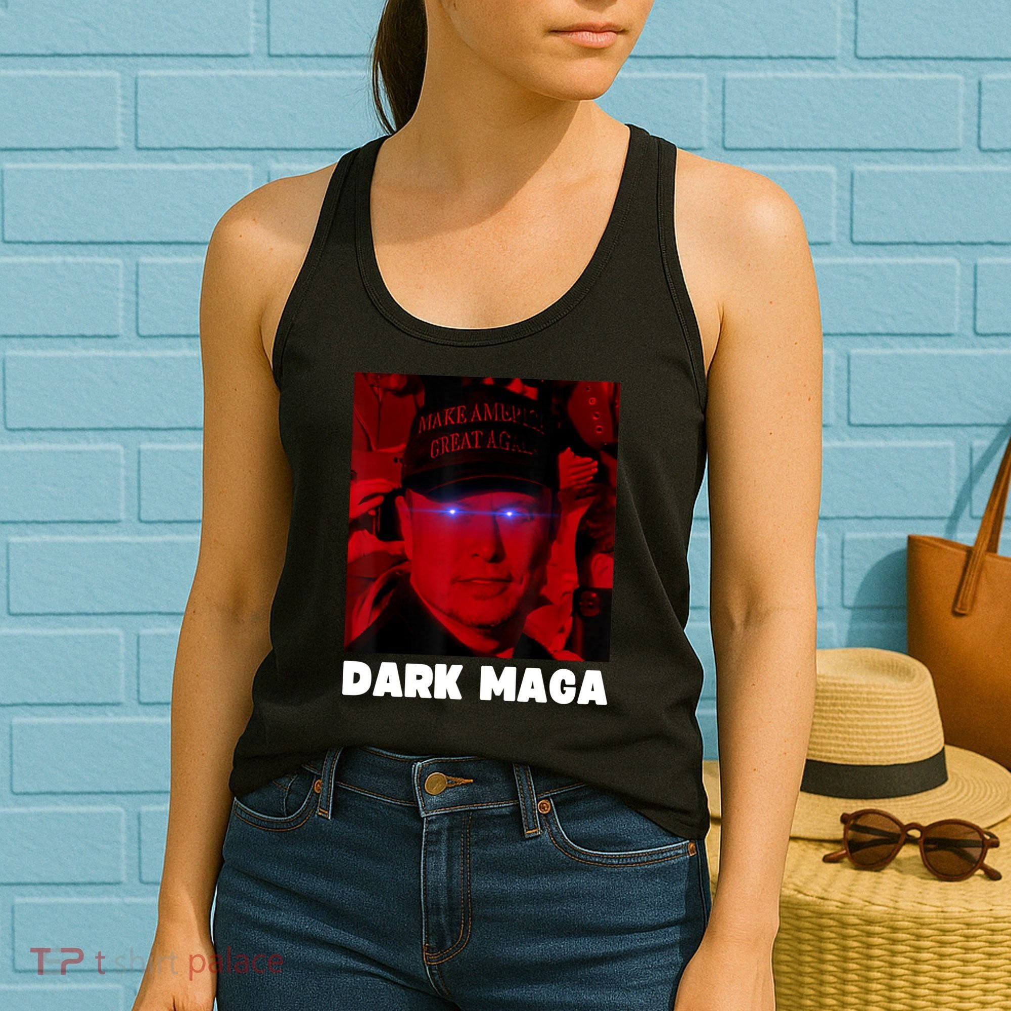 Dark Maga 2024 IM Not Just Maga IM Dark Maga Funny Trump Women's Tank Top