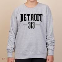 Detroit Michigan 313 Area Code Pride Retro Women's Sweatshirt thumb 0