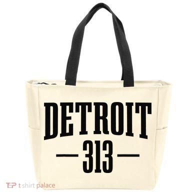 Detroit Michigan 313 Area Code Pride Retro Tote Bag