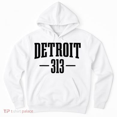 Detroit Michigan 313 Area Code Pride Retro Hoodie