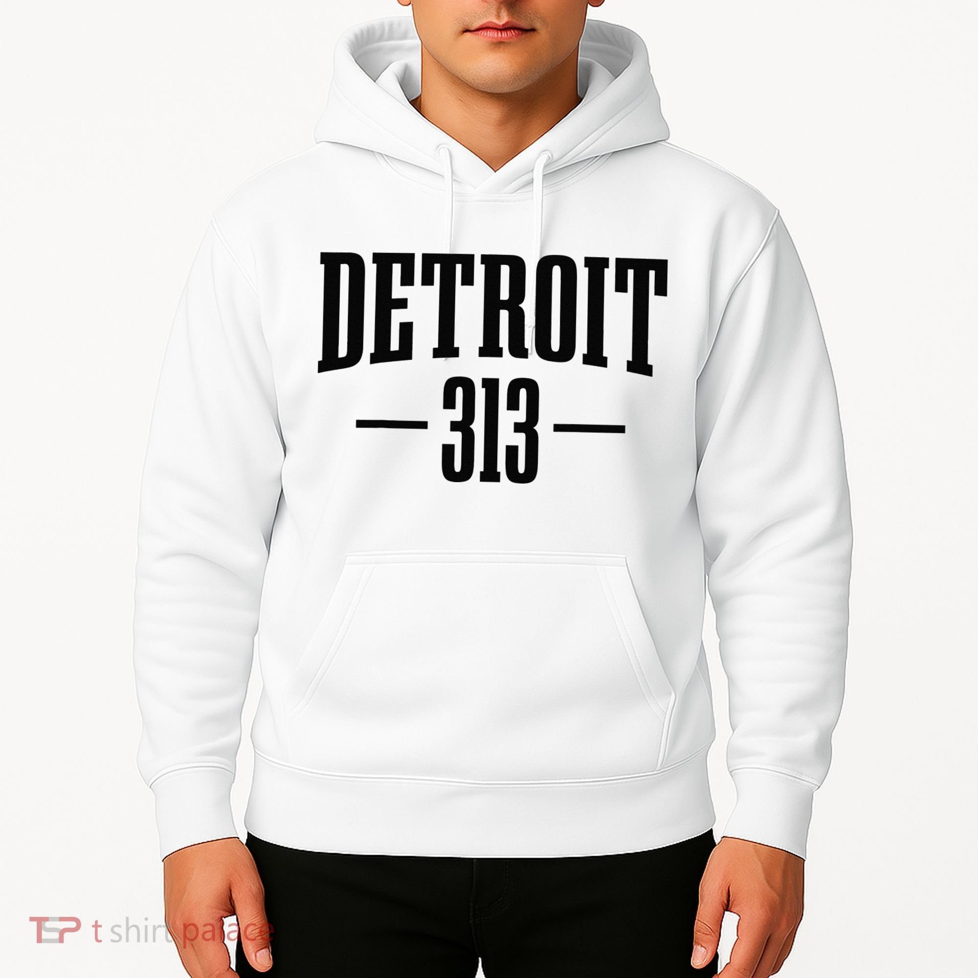 Detroit Michigan 313 Area Code Pride Retro Hoodie