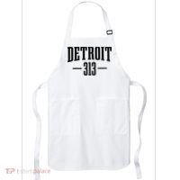 Detroit Michigan 313 Area Code Pride Retro Apron thumb 0