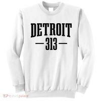 Detroit Michigan 313 Area Code Pride Retro Sweatshirt thumb 0