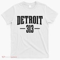 Detroit Michigan 313 Area Code Pride Retro T-Shirt thumb 0