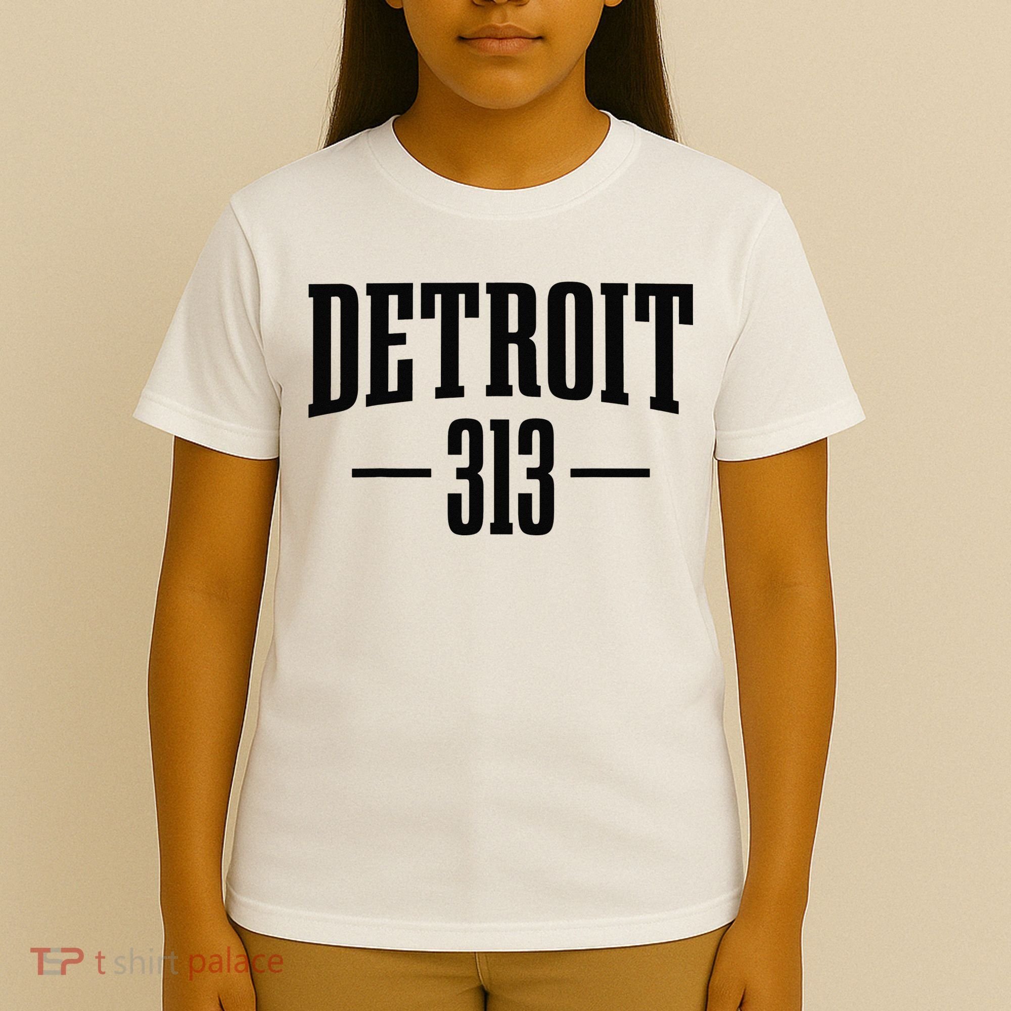 Detroit Michigan 313 Area Code Pride Retro T-Shirt