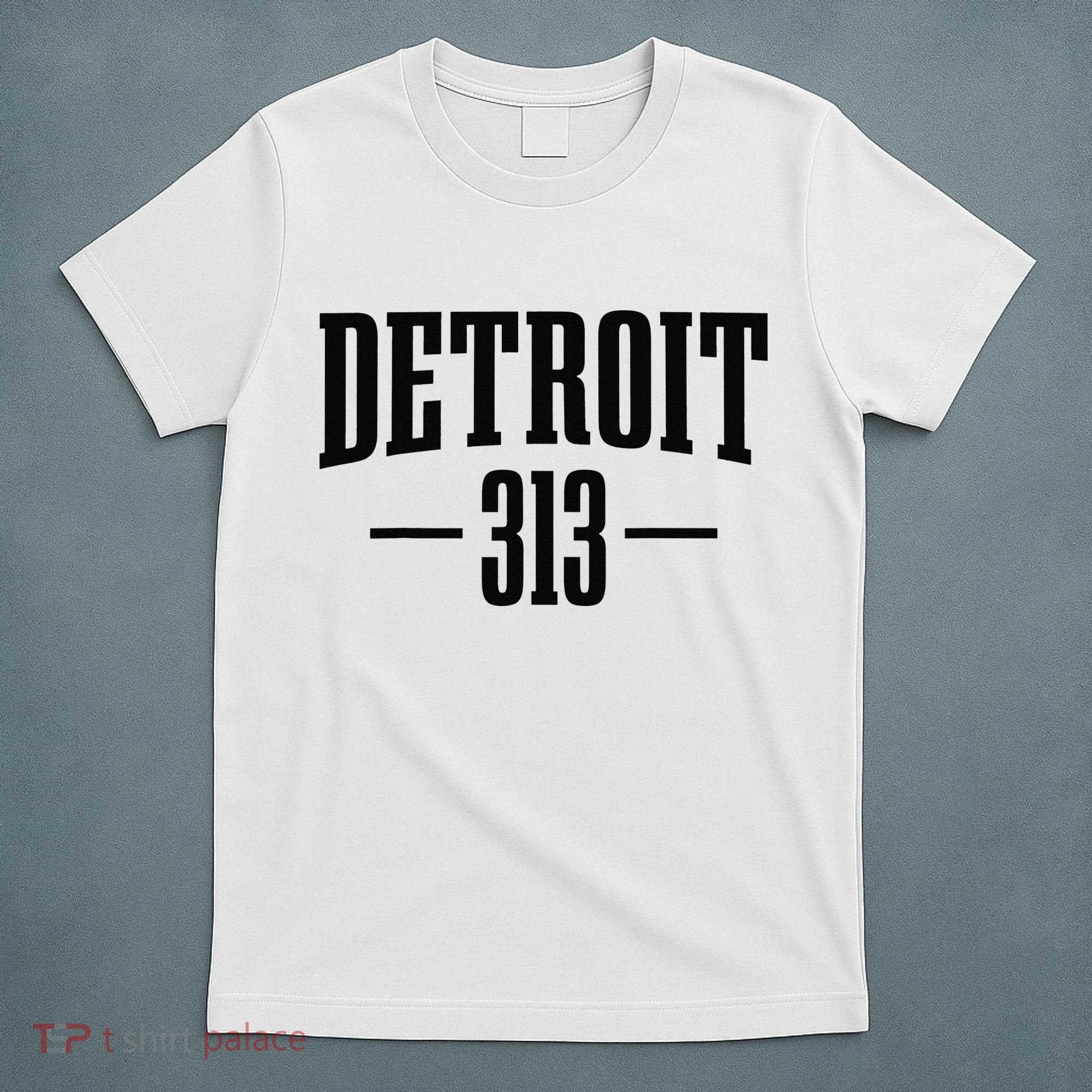 Detroit Michigan 313 Area Code Pride Retro T-Shirt
