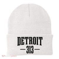 Detroit Michigan 313 Area Code Pride Retro Beanie thumb 0